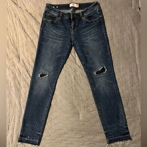CABI Slim Boyfriend Jeans, size 4 slim boyfriend patchwork design NICE!